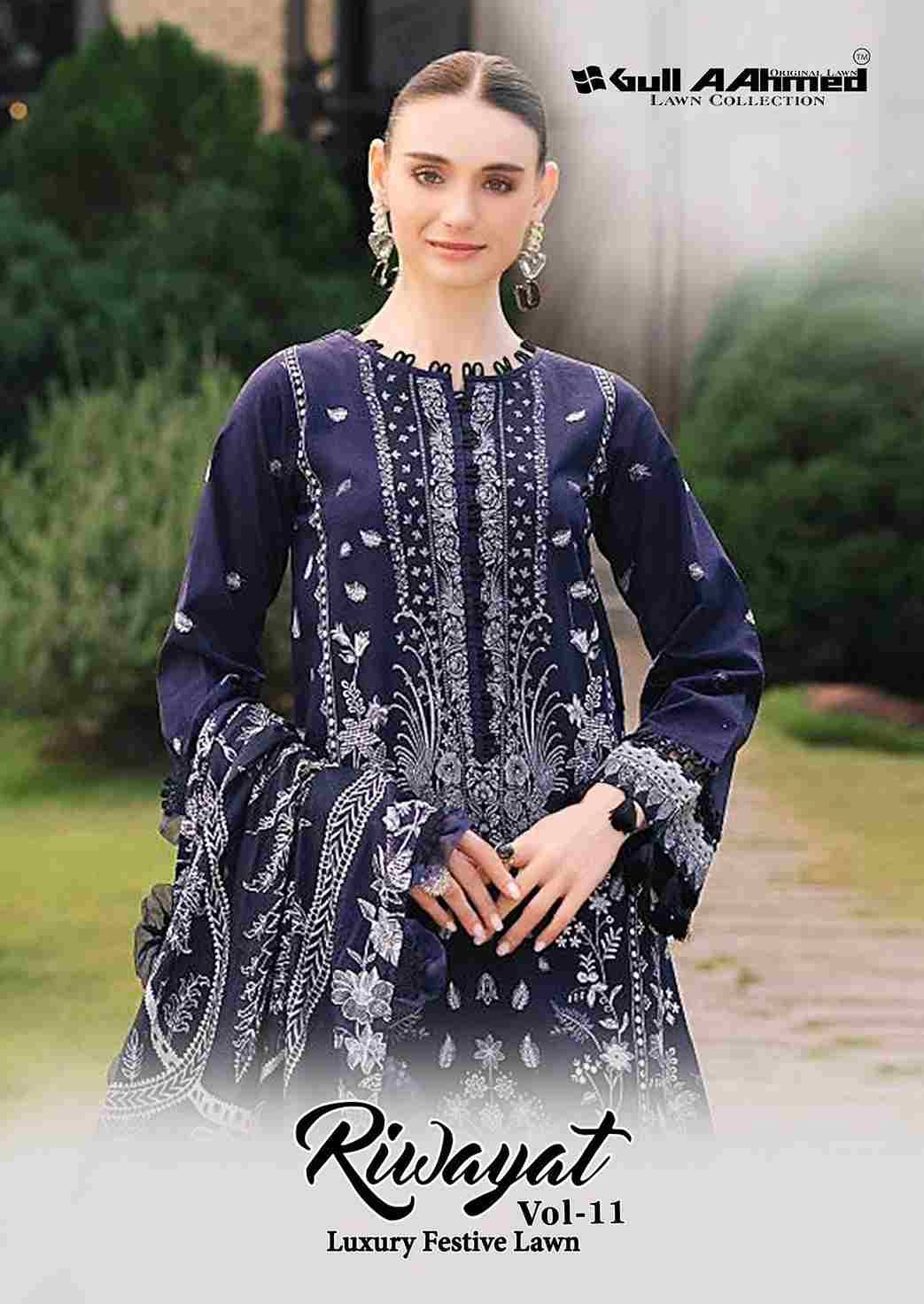 Riwayat Vol-11 By Gull Aahmed 11001 To 11006 Series Beautiful Festive Suits Stylish Fancy Colorful Casual Wear & Ethnic Wear Pure Lawn Embroidered Dresses At Wholesale Price