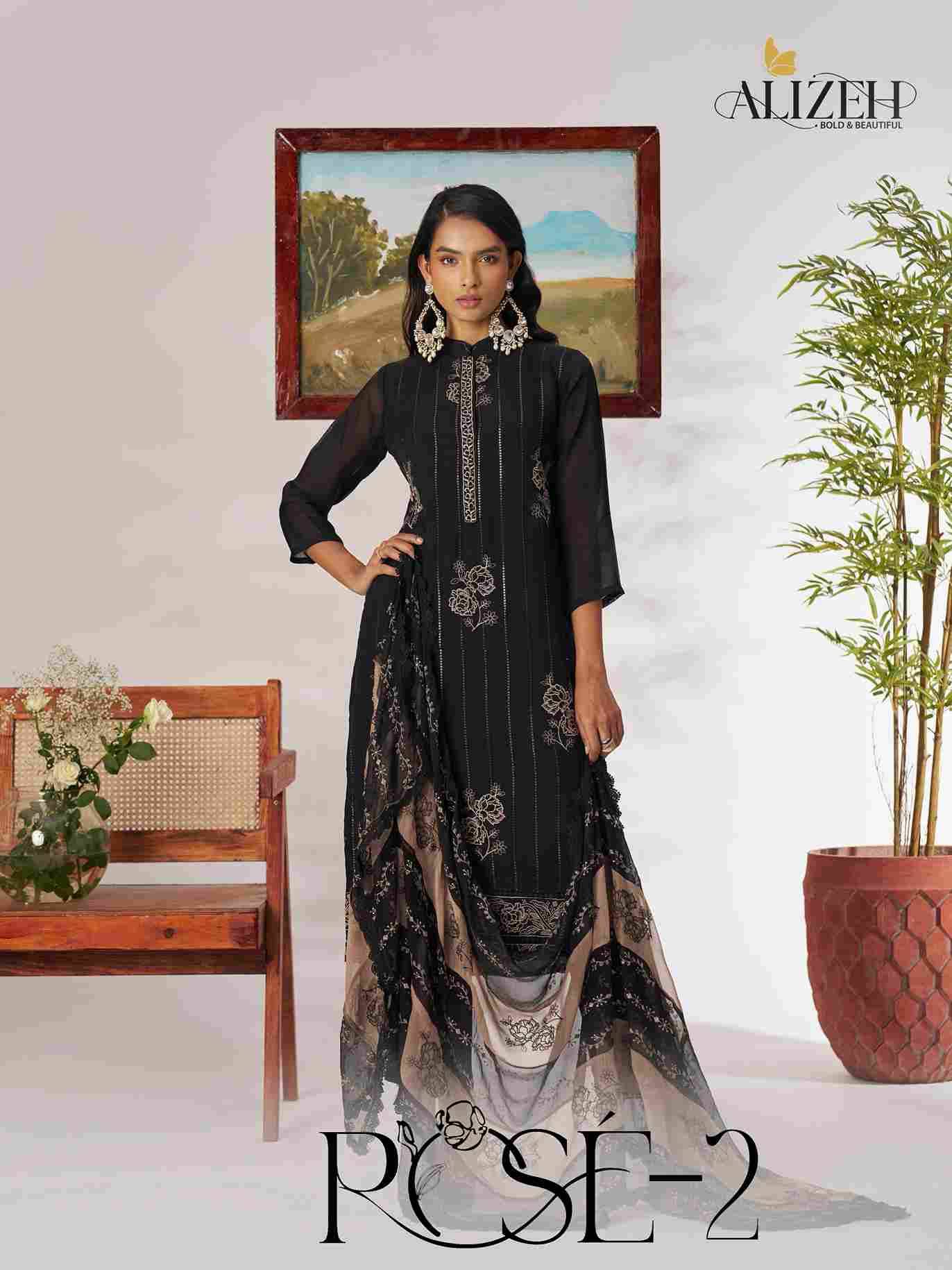 Rose Vol-2 By Alizeh 7030 To 7031 Series Beautiful Festive Suits Colorful Stylish Fancy Casual Wear & Ethnic Wear Pure Organza Dresses At Wholesale Price