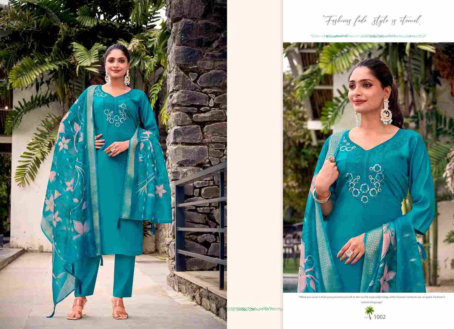 Shahar By Ashwath Trendz 1001 To 1006 Series Beautiful Festive Suits Colorful Stylish Fancy Casual Wear & Ethnic Wear Roman Silk With Work Dresses At Wholesale Price