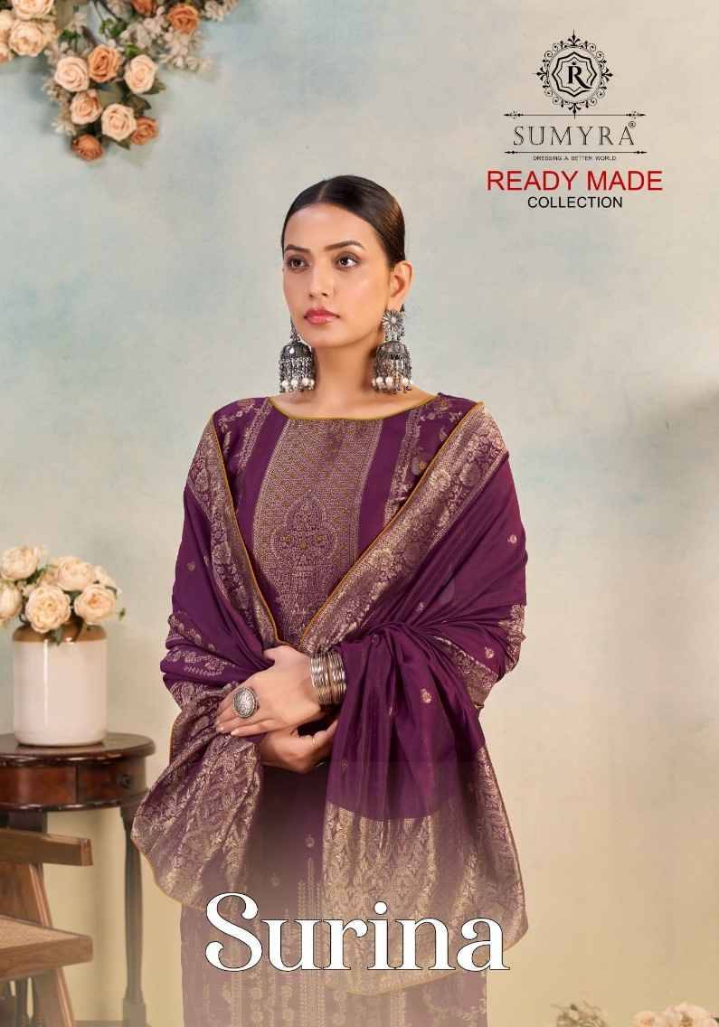 Surina By Sumyra 114-001 To 114-006 Series Beautiful Festive Suits Stylish Fancy Colorful Casual Wear & Ethnic Wear Cotton Jacquard Dresses At Wholesale Price