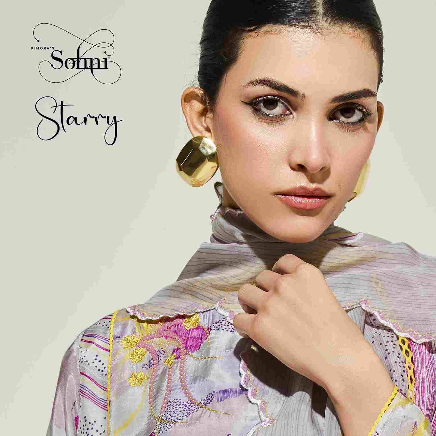 Starry By Sohni 401 To 404 Series Beautiful Suits Colorful Stylish Fancy Casual Wear & Ethnic Wear Pure Muslin Dresses At Wholesale Price