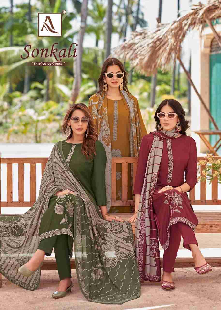 Sonkali By Alok Suit 2802-03-01 To 2802-03-06 Series Beautiful Festive Suits Colorful Stylish Fancy Casual Wear & Ethnic Wear Viscose Muslin Dresses At Wholesale Price