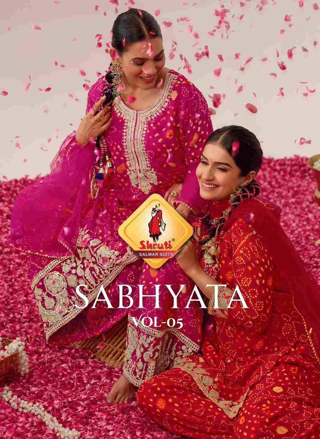 Sabhyata Vol-5 By Shruti 101 To 102 Series Designer Sharara Suits Beautiful Fancy Colorful Stylish Party Wear & Occasional Wear Heavy Georgette Dresses At Wholesale Price