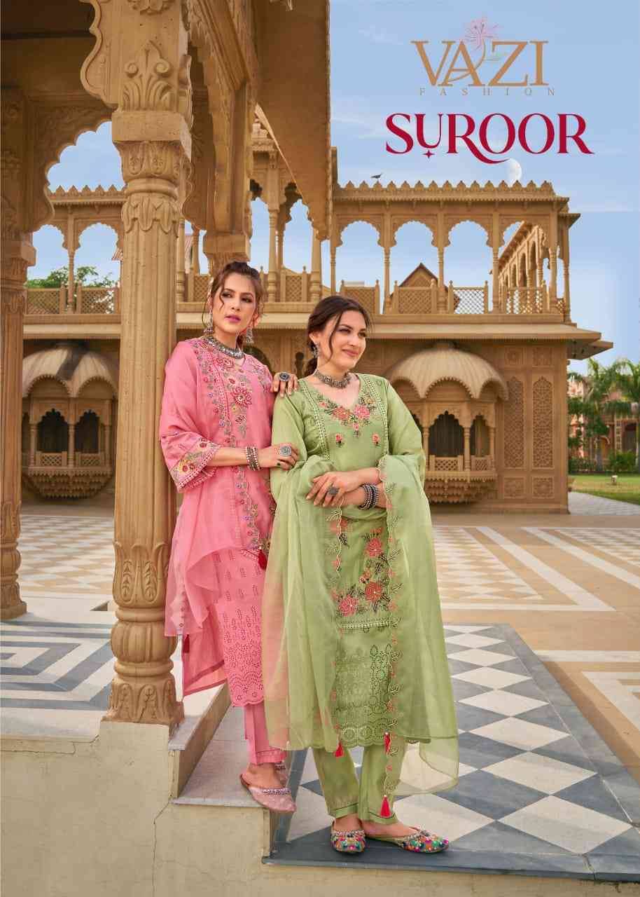 Suroor By Vazi 1001 To 1004 Series Beautiful Festive Suits Colorful Stylish Fancy Casual Wear & Ethnic Wear Pure Chanderi Dresses At Wholesale Price