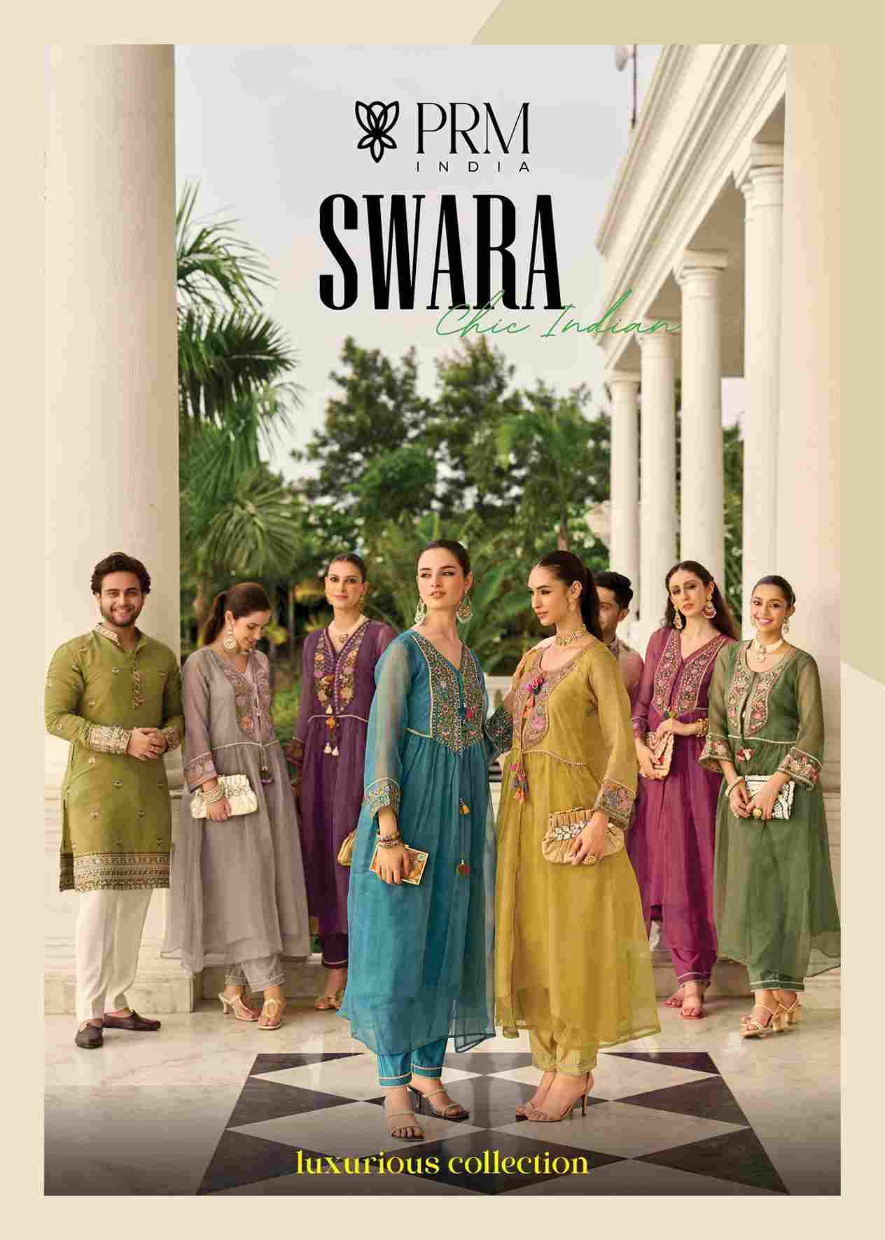 Swara By PRM Trendz 5101 To 5106 Series Designer Stylish Fancy Colorful Beautiful Party Wear & Ethnic Wear Collection Pure Organza Kurtis With Bottom At Wholesale Price