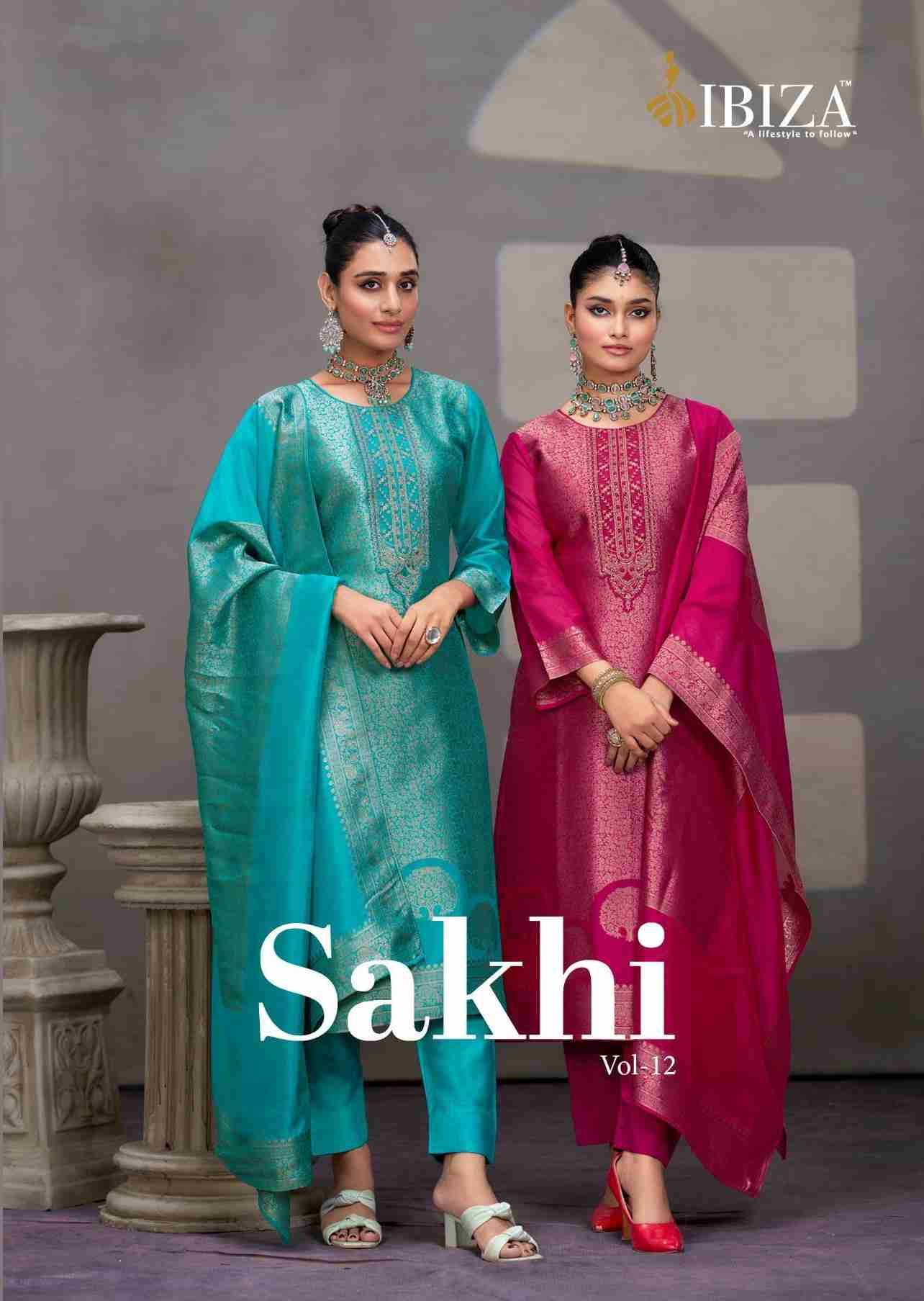 Sakhi Vol-12 By Ibiza 2181 To 2184 Series Designer Festive Suits Beautiful Fancy Stylish Colorful Party Wear & Occasional Wear Pure Silk Jacquard Dresses At Wholesale Price