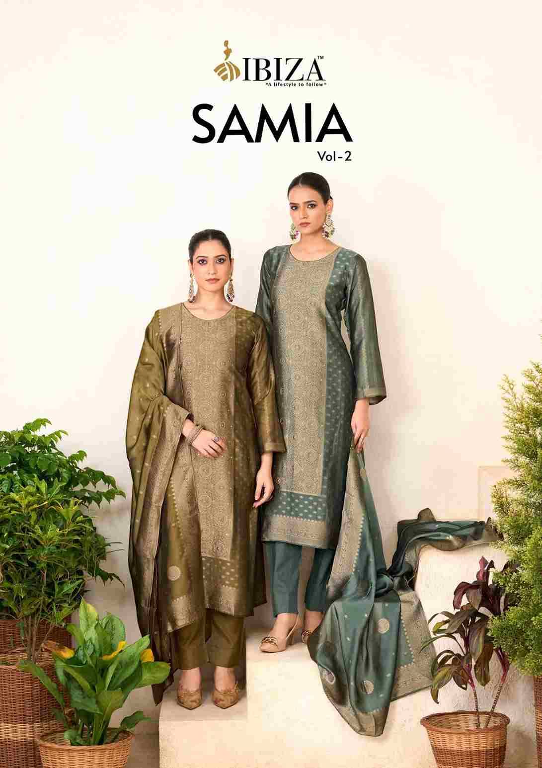 Samia Vol-2 By Ibiza 2491 To 2494 Series Designer Festive Suits Beautiful Fancy Stylish Colorful Party Wear & Occasional Wear Pure Bangalori Silk Jacquard Dresses At Wholesale Price