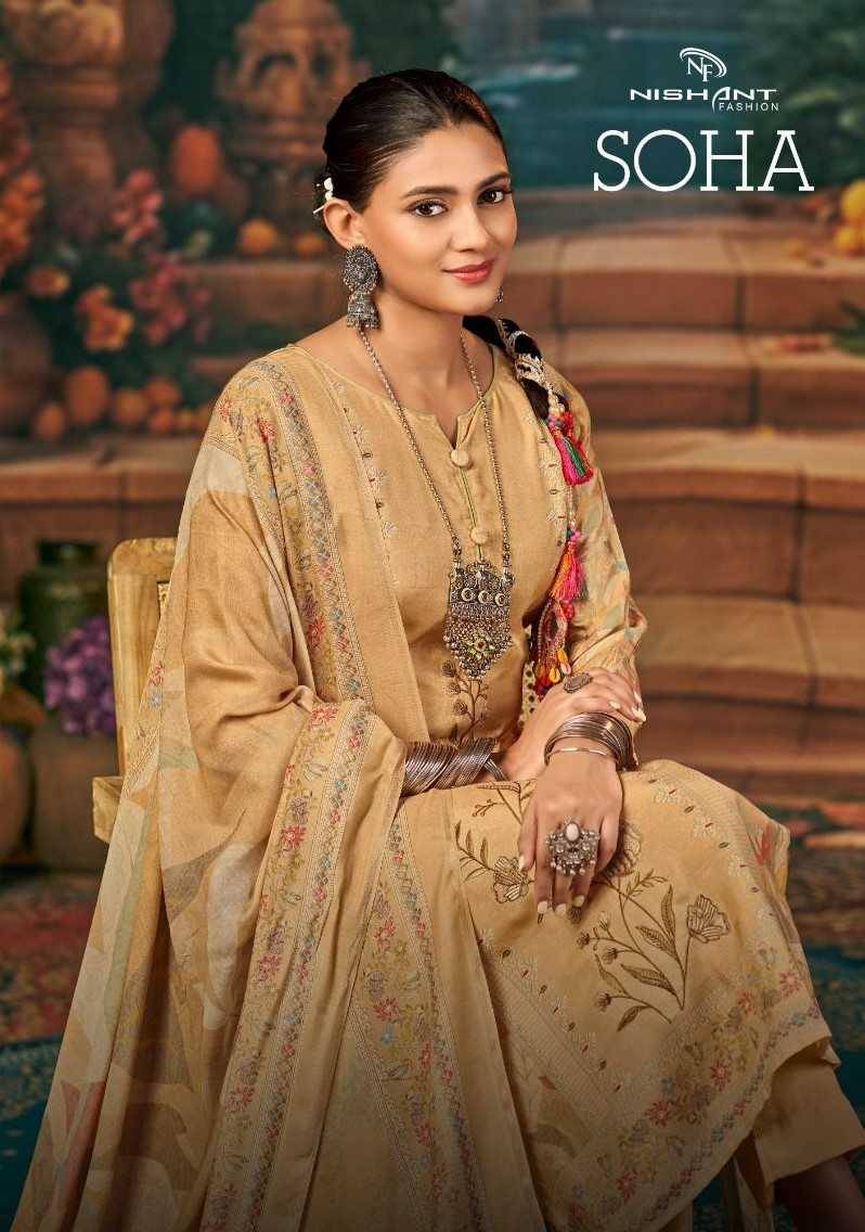 Soha By Nishant Fashion 112-001 To 112-006 Series Beautiful Festive Suits Stylish Fancy Colorful Party Wear & Occasional Wear Pure Viscose Dresses At Wholesale Price