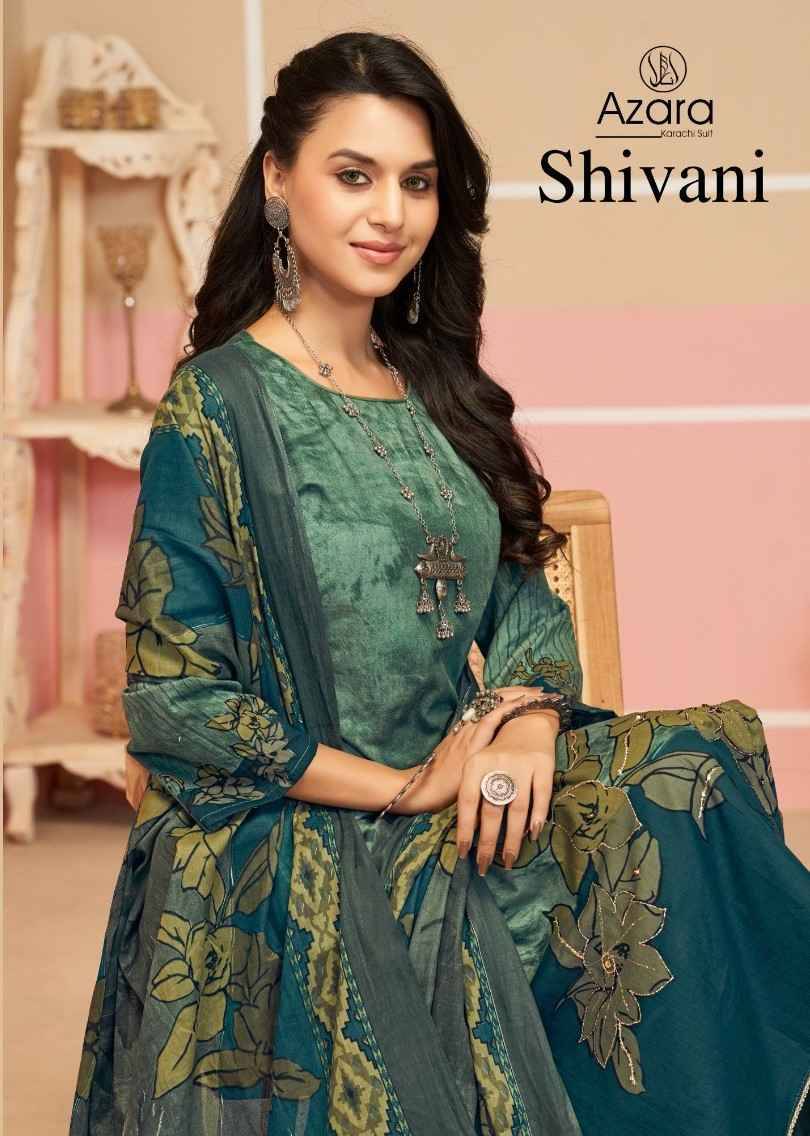 Shivani By Azara 58001 To 58004 Series Designer Stylish Fancy Colorful Beautiful Party Wear & Ethnic Wear Collection Pure Lawn Cotton Dresses At Wholesale Price