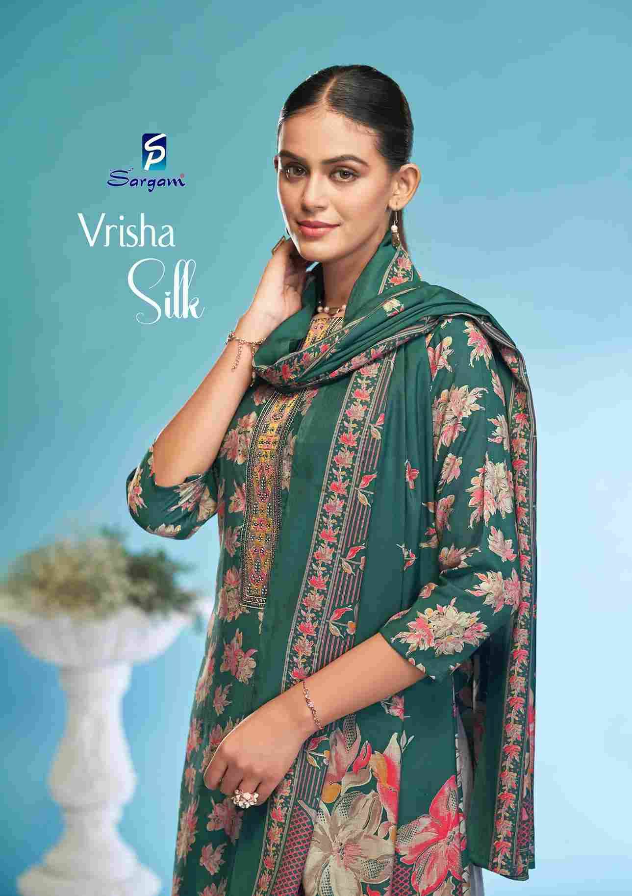 Vrisha Silk By Sargam Prints 2694-A To 2694-D Series Beautiful Festive Suits Stylish Fancy Colorful Casual Wear & Ethnic Wear Pure Viscose Muslin Print Dresses At Wholesale Price