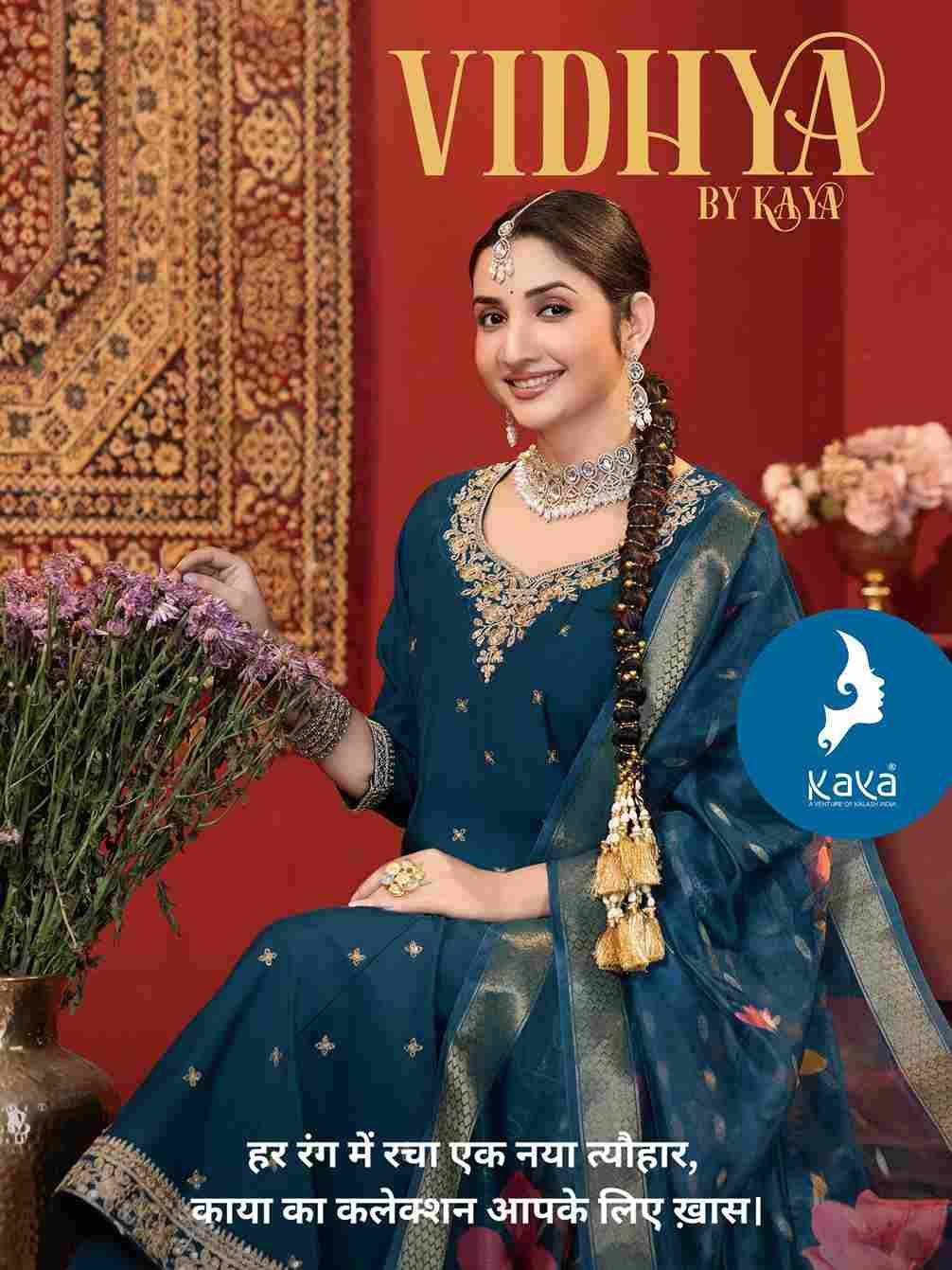 Vidhya By Kaya 01 To 06 Series Beautiful Stylish Anarkali Suits Fancy Colorful Casual Wear & Ethnic Wear & Ready To Wear Roman Silk Dresses At Wholesale Price