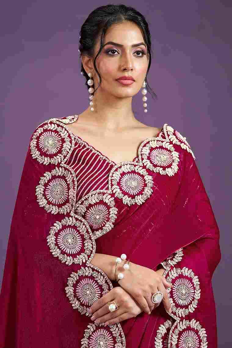 Vs-Trisha By Fashid Wholesale 01 To 04 Series Indian Traditional Wear Collection Beautiful Stylish Fancy Colorful Party Wear & Occasional Wear Premium Fandy Satin Sarees At Wholesale Price