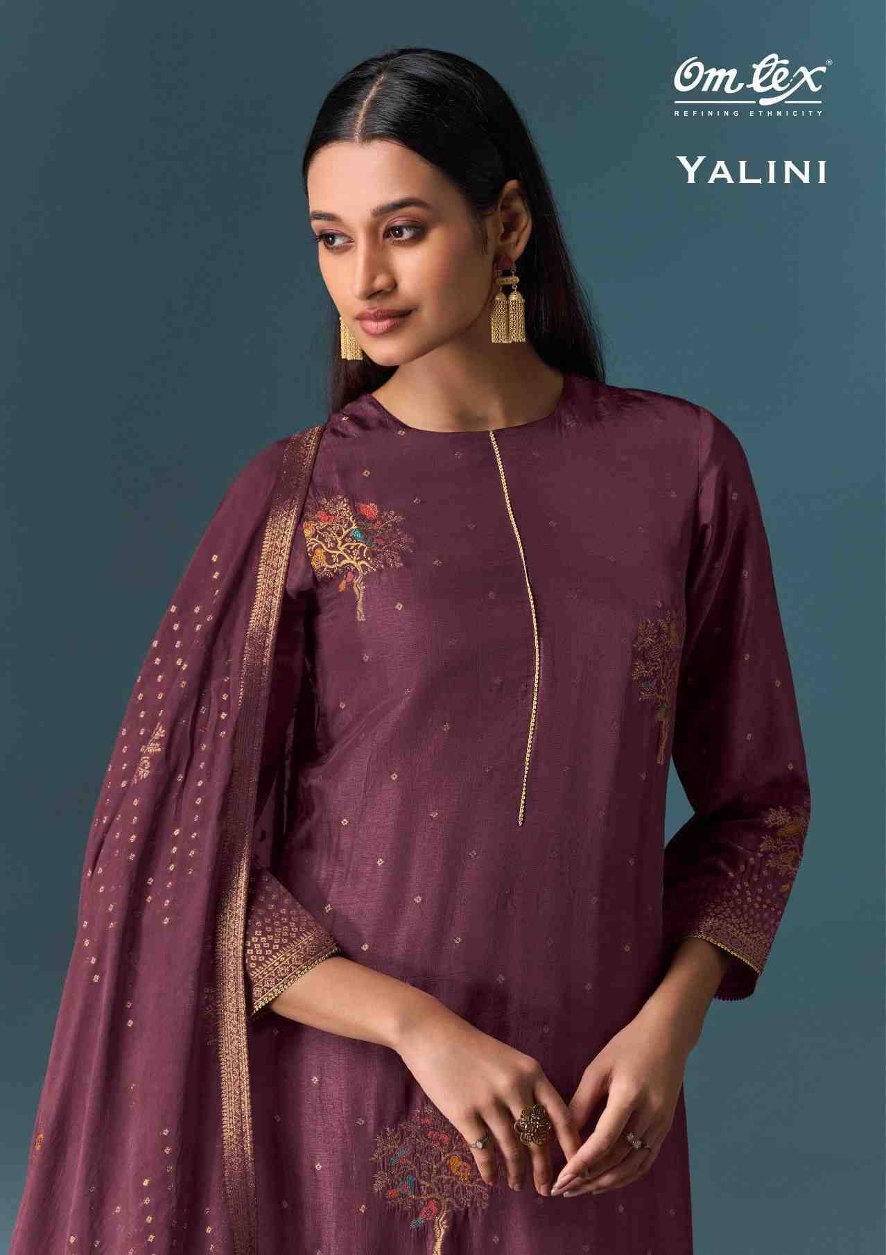 Yalini By Om Tex 8071-A To 8071-C Series Beautiful Festive Suits Colorful Stylish Fancy Casual Wear & Ethnic Wear Silk Jacquard Dresses At Wholesale Price