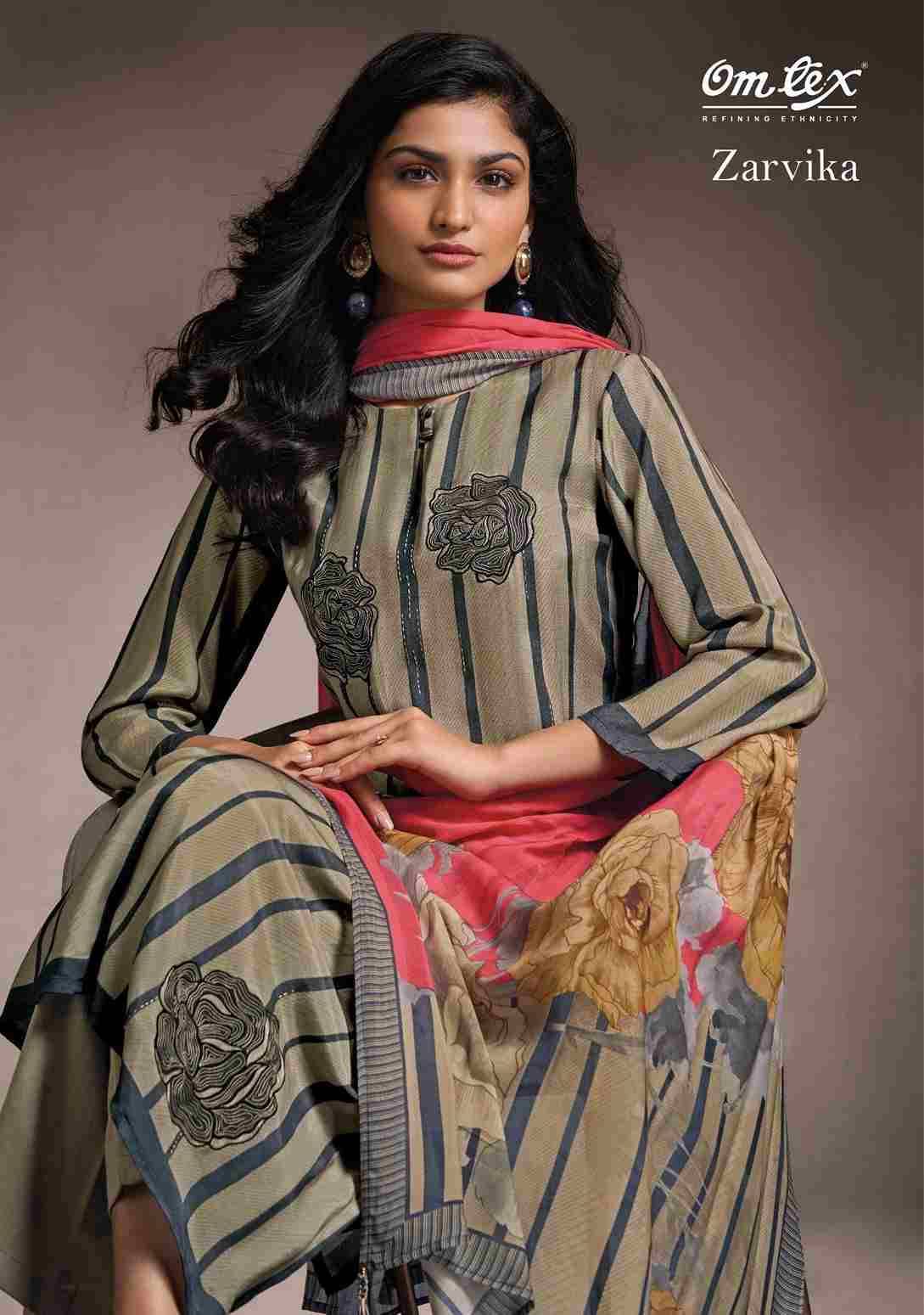 Zarvika By Om Tex 7981-A To 7981-C Series Beautiful Festive Suits Colorful Stylish Fancy Casual Wear & Ethnic Wear Silk Print With Work Dresses At Wholesale Price