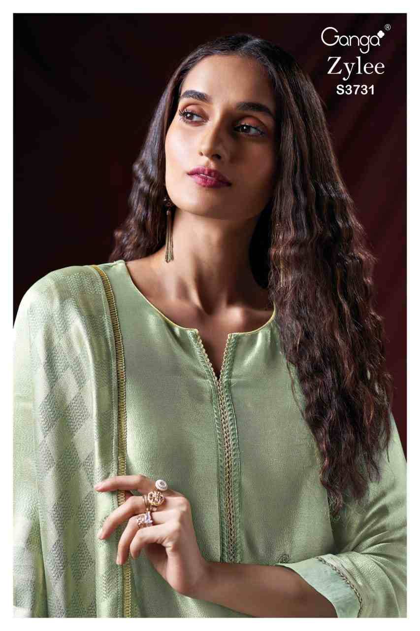 Zylee-3731 By Ganga Fashion 3731-A To 3731-B Series Beautiful Festive Suits Colorful Stylish Fancy Casual Wear & Ethnic Wear Pure Bemberg Silk Dresses At Wholesale Price
