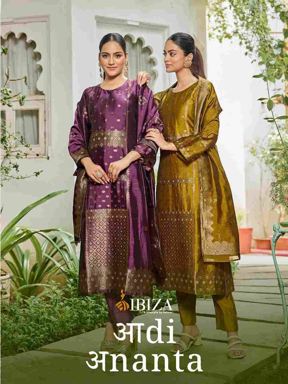 Aadi Ananta By Ibiza 16026 To 16029 Series Designer Festive Suits Beautiful Fancy Stylish Colorful Party Wear & Occasional Wear Pure Bangalori Silk Jacquard Dresses At Wholesale Price