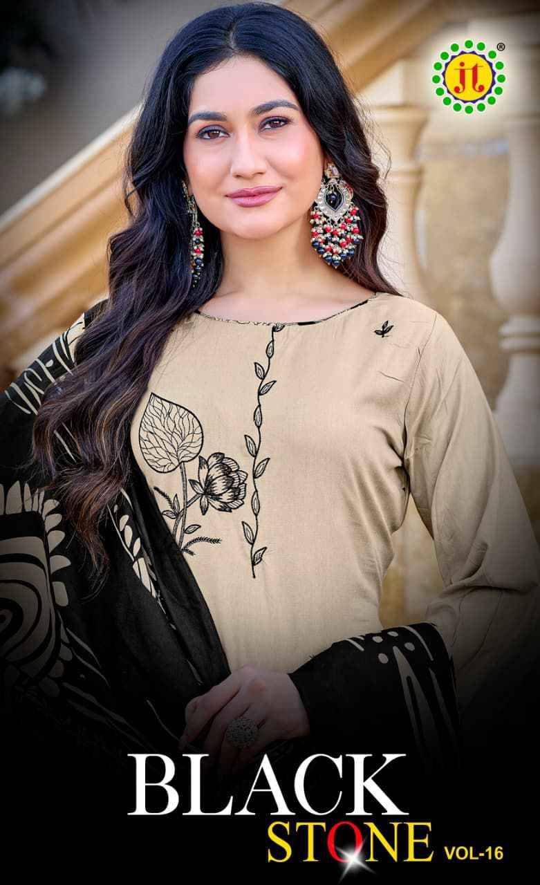 Black Stone Vol-16 By JT 16001 To 16005 Series Beautiful Festive Suits Colorful Stylish Fancy Casual Wear & Ethnic Wear Rayon Dresses At Wholesale Price