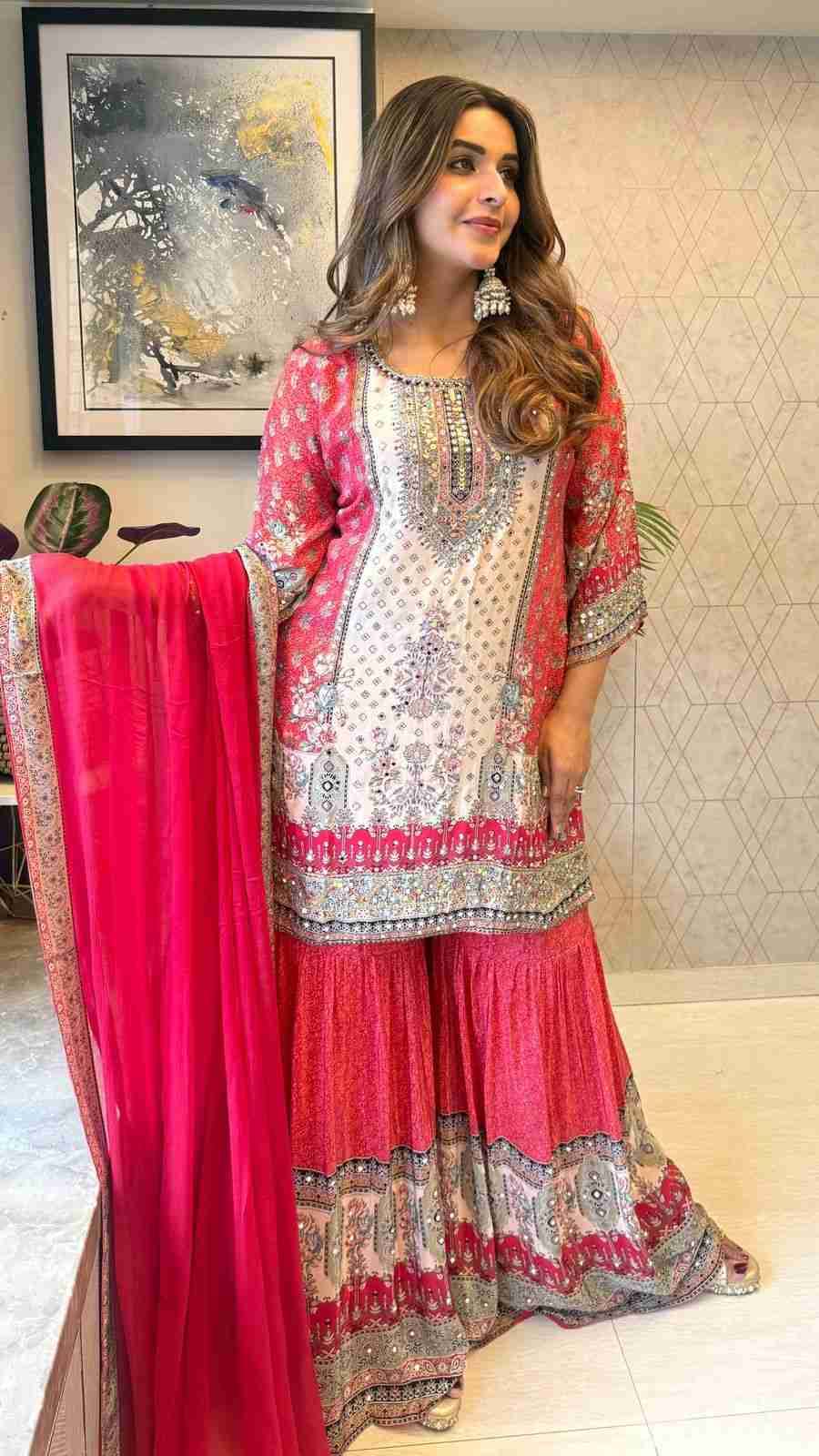 Be-387 By Fashid Wholesale Beautiful Sharara Suits Colorful Stylish Fancy Casual Wear & Ethnic Wear Chinnon Dresses At Wholesale Price