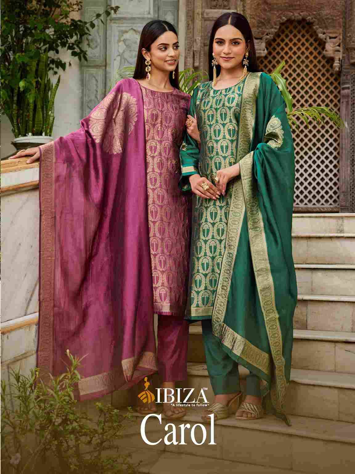 Carol By Ibiza 16022 To 16025 Series Designer Festive Suits Beautiful Fancy Stylish Colorful Party Wear & Occasional Wear Pure Bangalori Silk Jacquard Dresses At Wholesale Price