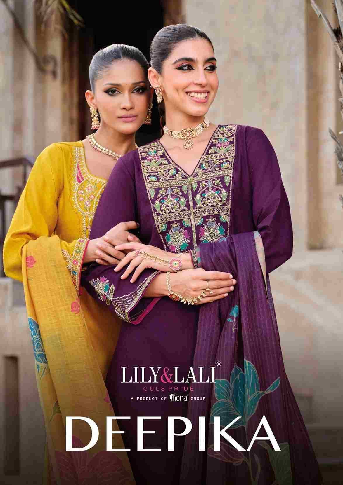 Deepika By Lily And Lali 27221 To 27224 Series Beautiful Festive Suits Colorful Stylish Fancy Casual Wear & Ethnic Wear Simmer Silk Embroidery Dresses At Wholesale Price