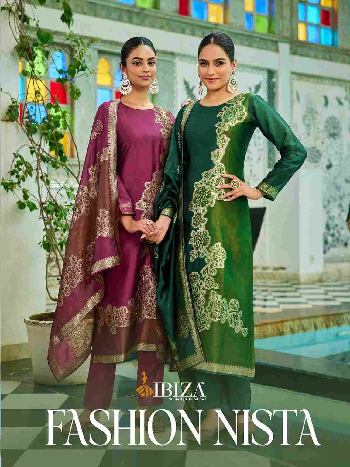 Fashion Nista By Ibiza 16030 To 16033 Series Designer Festive Suits Beautiful Fancy Stylish Colorful Party Wear & Occasional Wear Pure Bangalori Silk Jacquard Dresses At Wholesale Price