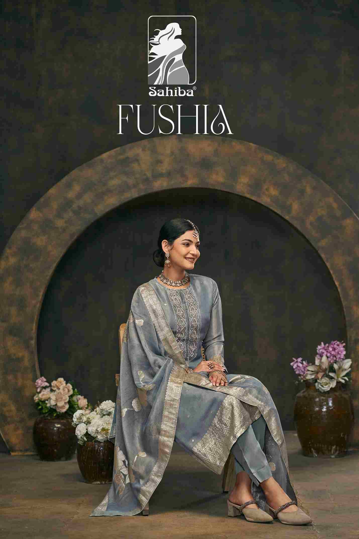 Fushia By Sahiba Fabrics Beautiful Festive Suits Colorful Stylish Fancy Casual Wear & Ethnic Wear Pure Simmer Jacquard Dresses At Wholesale Price