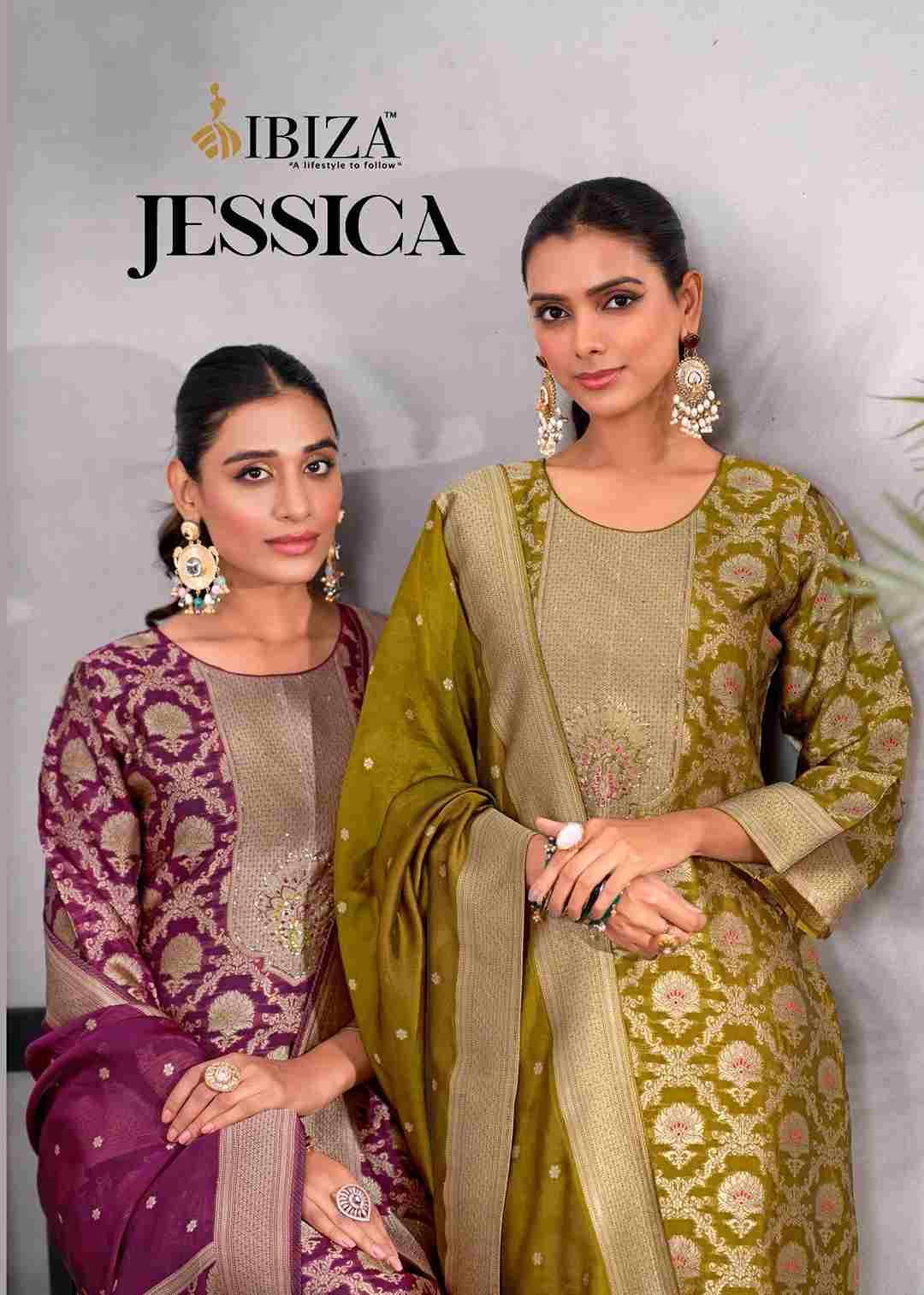 Jessica By Ibiza 2141 To 2144 Series Designer Festive Suits Beautiful Fancy Stylish Colorful Party Wear & Occasional Wear Pure Bangalori Silk Jacquard Dresses At Wholesale Price