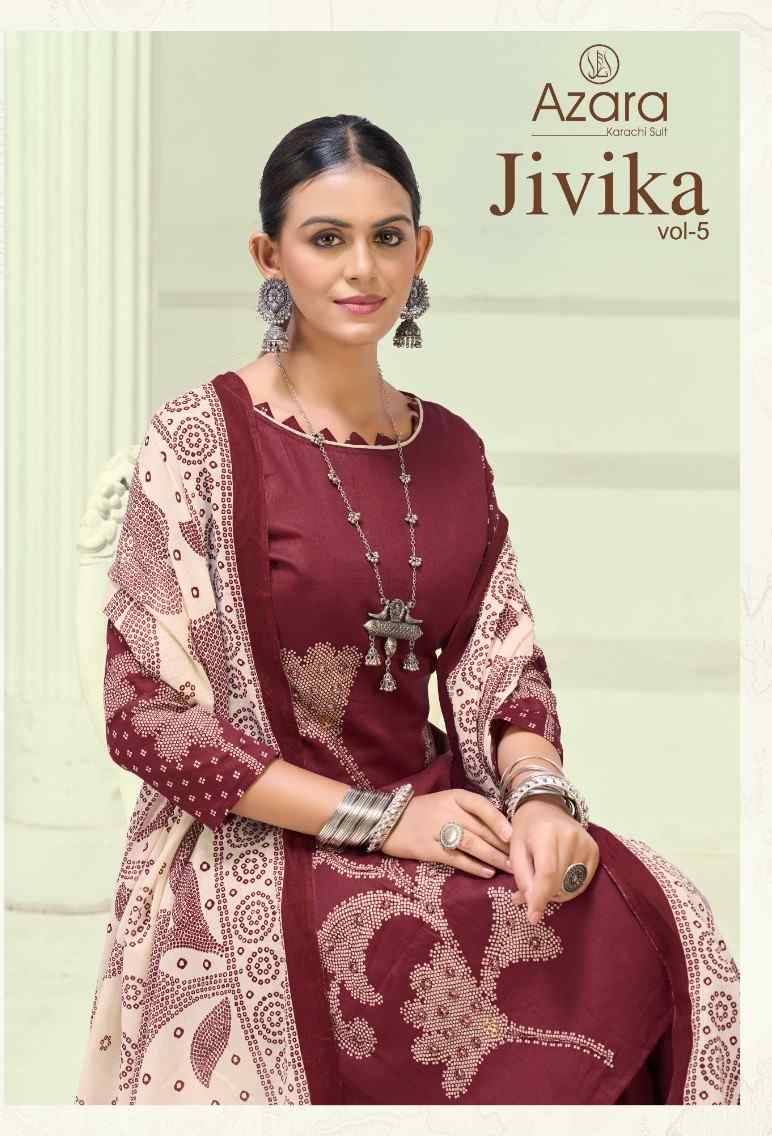 Jivika Vol-5 By Azara 79001 To 79004 Series Beautiful Stylish Festive Suits Fancy Colorful Casual Wear & Ethnic Wear & Ready To Wear Jam Cotton Print Dresses At Wholesale Price