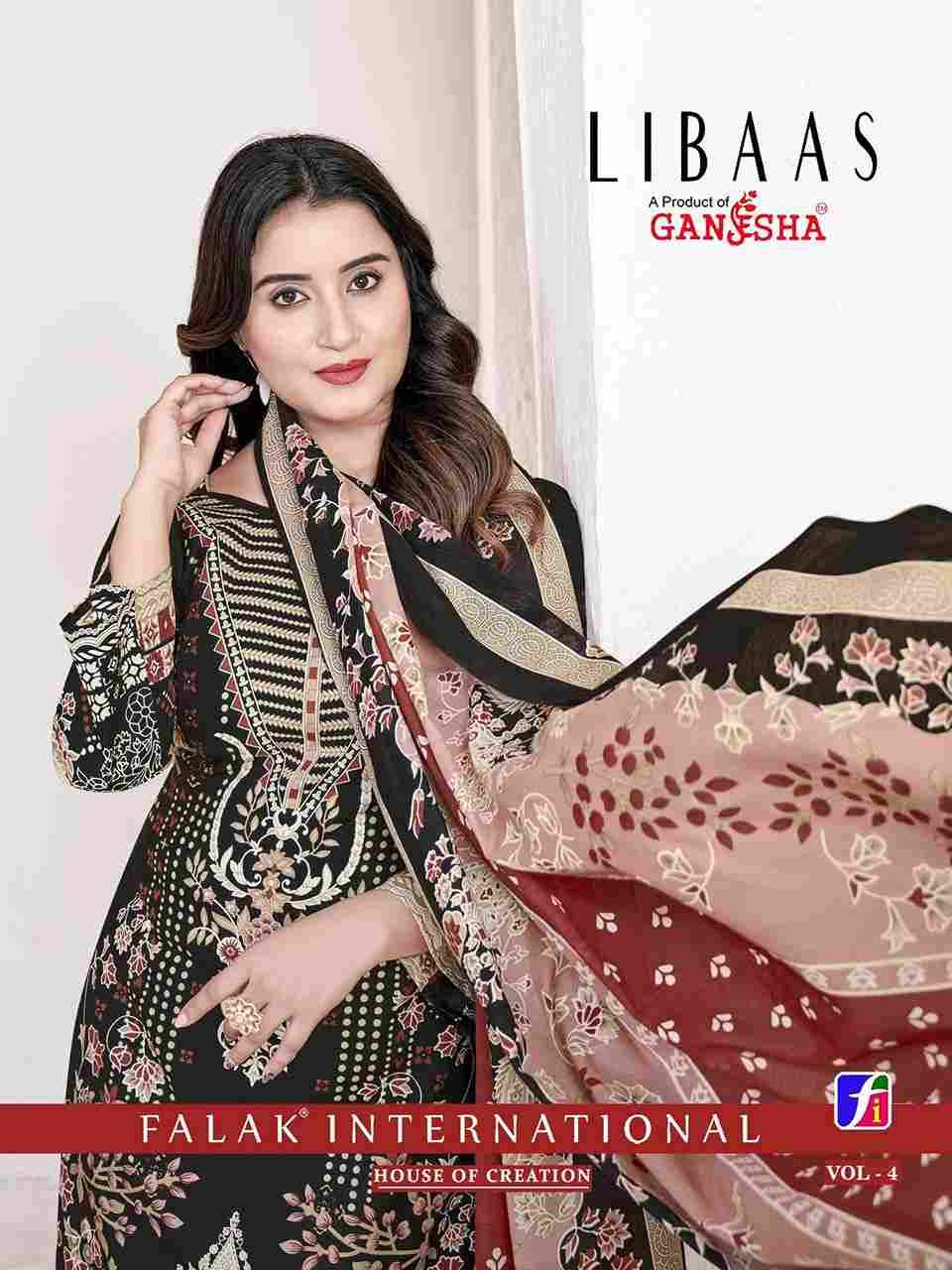 Libaas Vol-4 By Ganesha 4005 To 4012 Series Beautiful Festive Suits Stylish Fancy Colorful Party Wear & Occasional Wear Pure Cotton Dresses At Wholesale Price