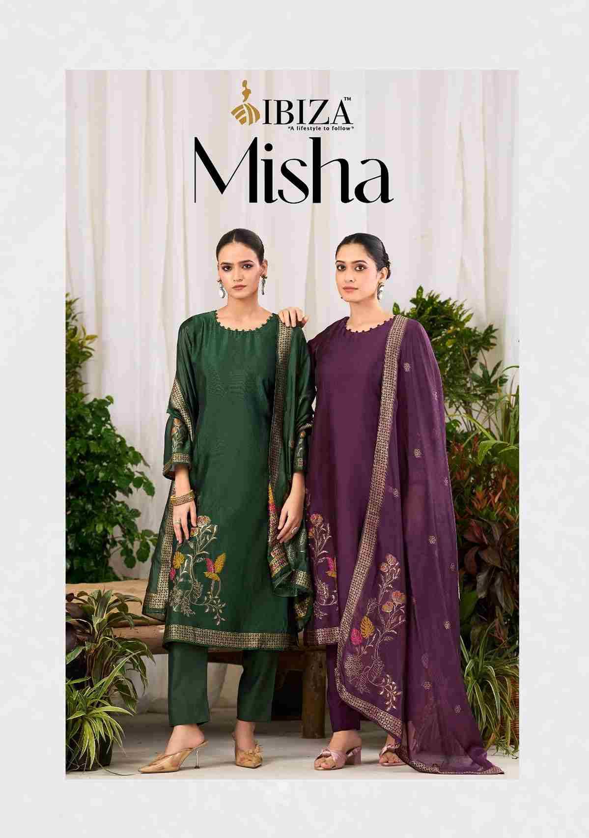 Misha By Ibiza 2461 To 2464 Series Designer Festive Suits Beautiful Fancy Stylish Colorful Party Wear & Occasional Wear Pure Bangalori Silk Jacquard Dresses At Wholesale Price