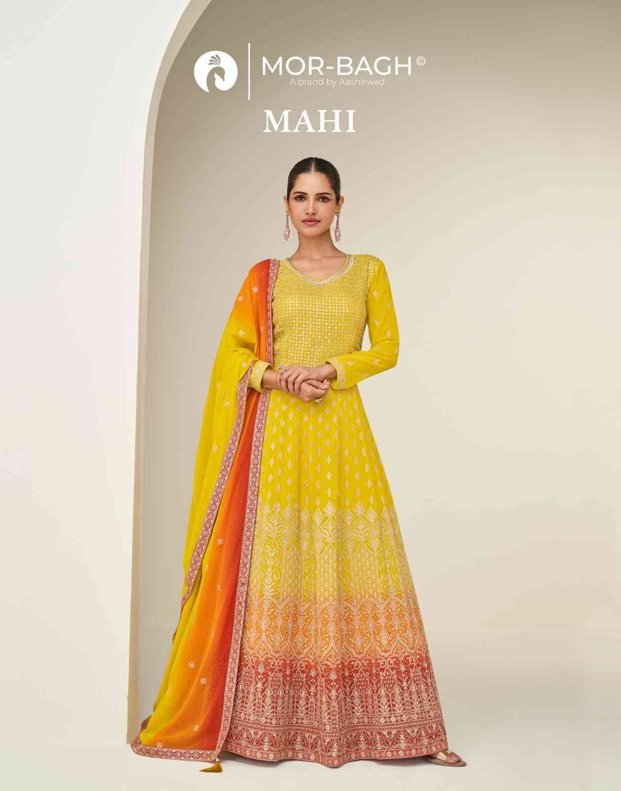 Mahi By Mor-Bagh 10315 To 10317 Series Designer Stylish Fancy Colorful Beautiful Party Wear & Ethnic Wear Collection Premium Georgette Gowns With Dupatta At Wholesale Price