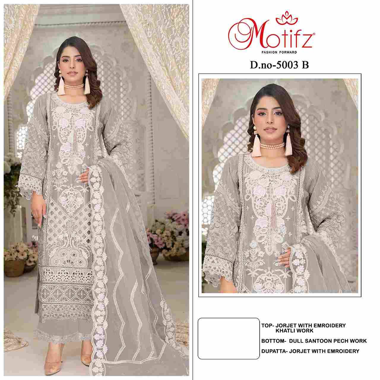 Motifz Hit Design 5003 Colours By Motifz 5003-A To 5003-D Series Beautiful Pakistani Suits Colorful Stylish Fancy Casual Wear & Ethnic Wear Georgette Dresses At Wholesale Price