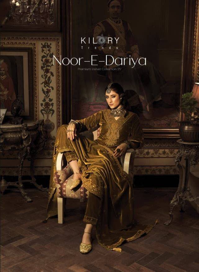 Noor-E-Dariya By Kilory 11 To 16 Series Designer Festive Suits Beautiful Fancy Colorful Stylish Party Wear & Occasional Wear Pure Velvet Dresses At Wholesale Price