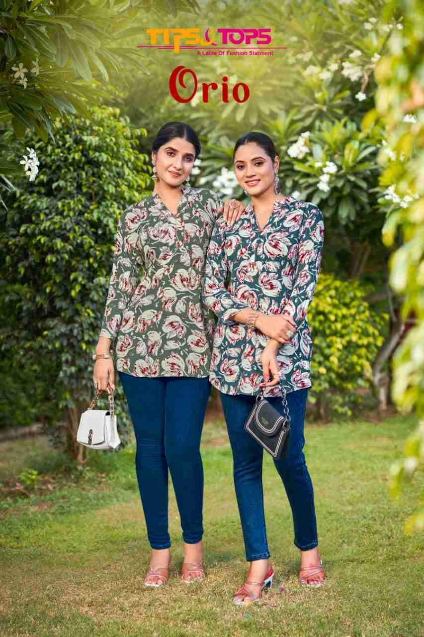 Orio By Tips And Tops 1001 To 1006 Series Designer Stylish Fancy Colorful Beautiful Party Wear & Ethnic Wear Collection Heavy Rayon Tops At Wholesale Price