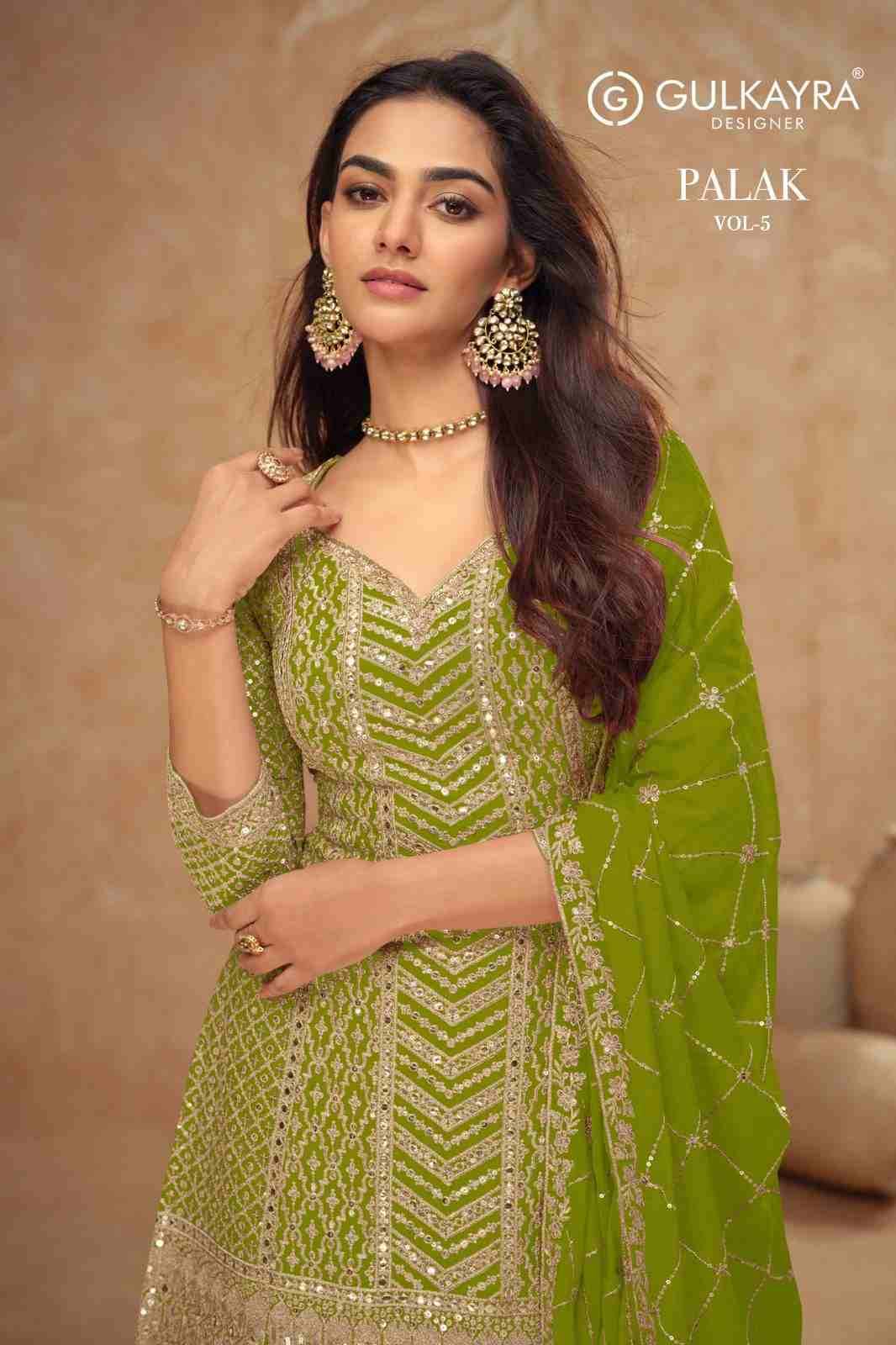 Palak Vol-5 By Gulkayra Designer 7518-S To 7518-W Series Beautiful Suits Colorful Stylish Fancy Casual Wear & Ethnic Wear Chinnon Dresses At Wholesale Price