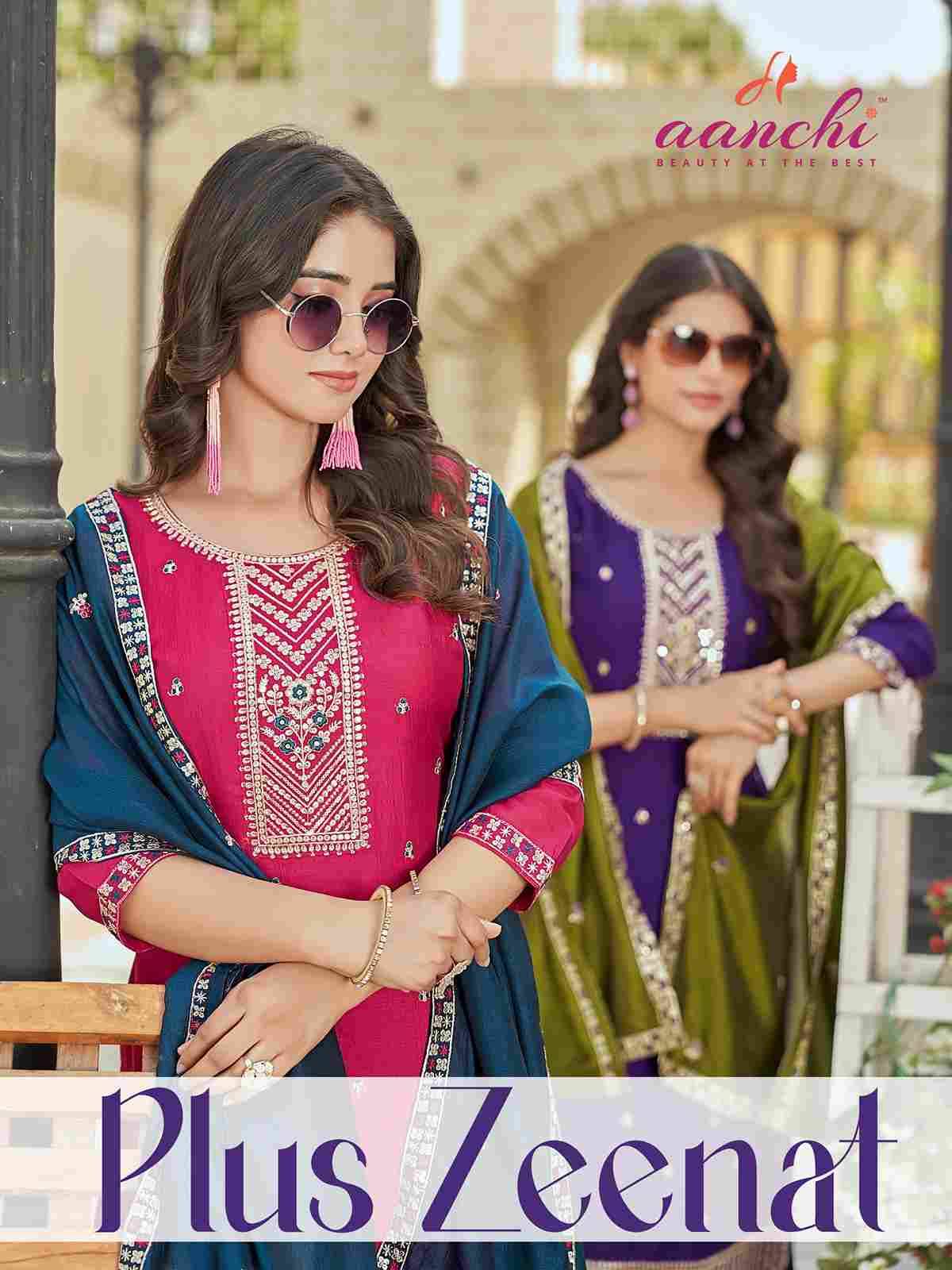 Plus Zeenat By Kaya Combo Set 01 To 04 Series Beautiful Stylish Festive Suits Fancy Colorful Casual Wear & Ethnic Wear & Ready To Wear Vichitra Silk Print Dresses At Wholesale Price