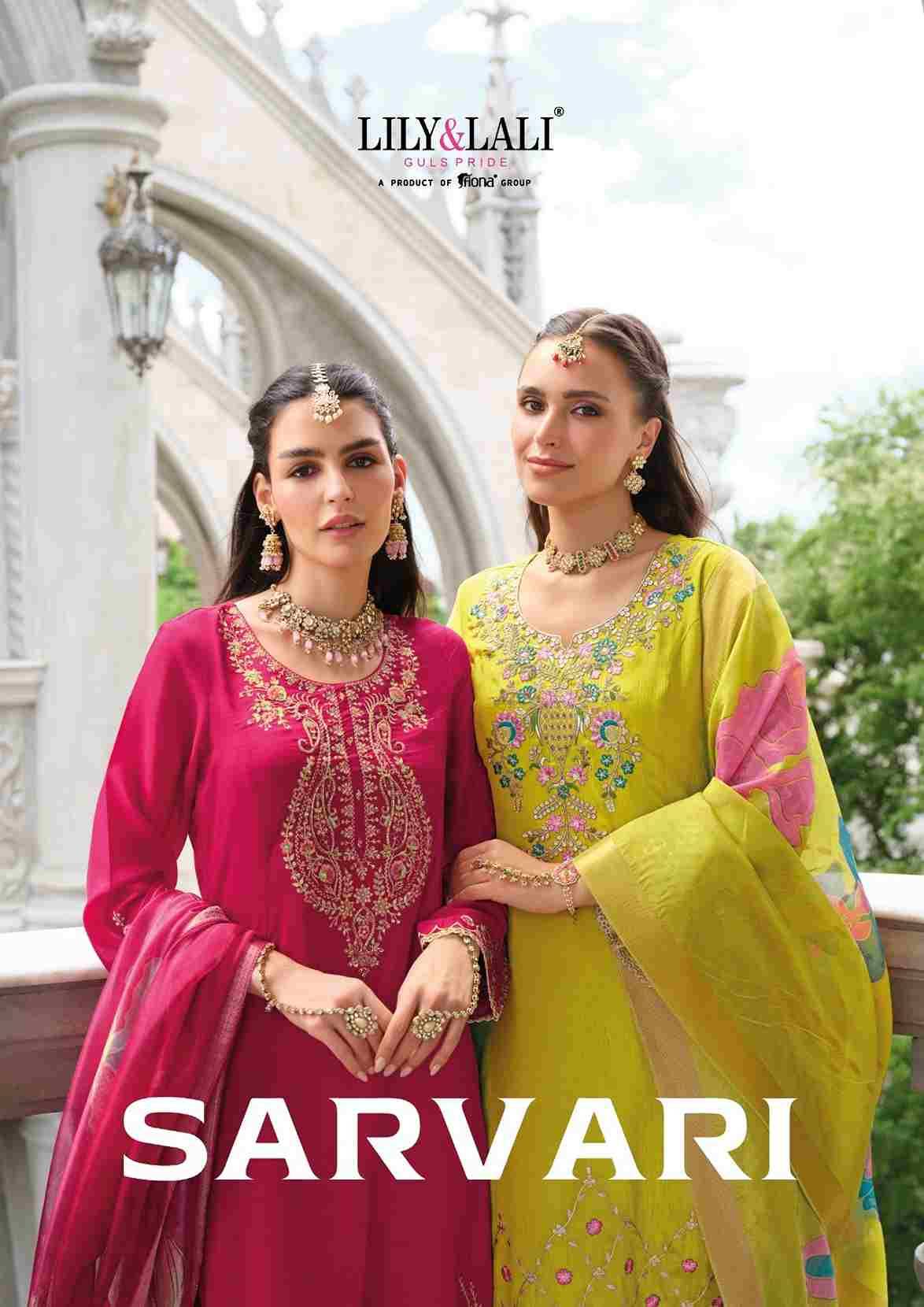 Sarvari By Lily And Lali 27521 To 27524 Series Beautiful Festive Suits Colorful Stylish Fancy Casual Wear & Ethnic Wear Chinnon Silk Embroidery Dresses At Wholesale Price