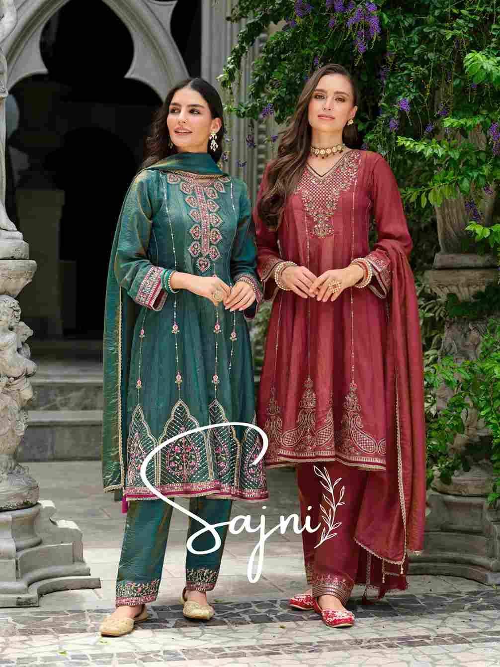 Sajni By Lily And Lali 27421 To 27424 Series Beautiful Festive Suits Colorful Stylish Fancy Casual Wear & Ethnic Wear Viscose Silk Embroidery Dresses At Wholesale Price
