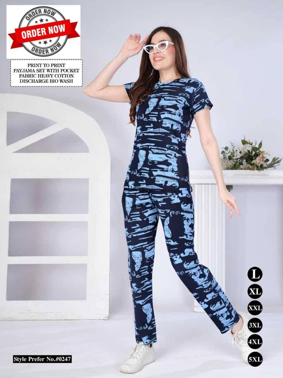 Summer Special Vol-247 By Kaamiri 247-A To 247-F Series Designer Stylish Fancy Colorful Beautiful Party Wear & Ethnic Wear Collection Heavy Hosiery Cotton Night Suits At Wholesale Price
