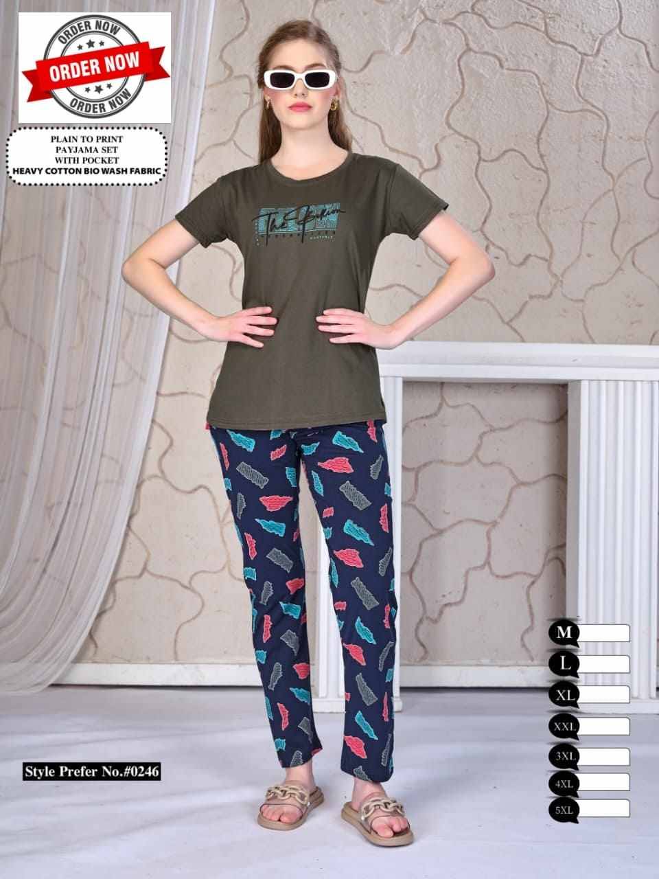 Summer Special Vol-246 By Kaamiri 246-A To 246-F Series Designer Stylish Fancy Colorful Beautiful Party Wear & Ethnic Wear Collection Heavy Hosiery Cotton Night Suits At Wholesale Price