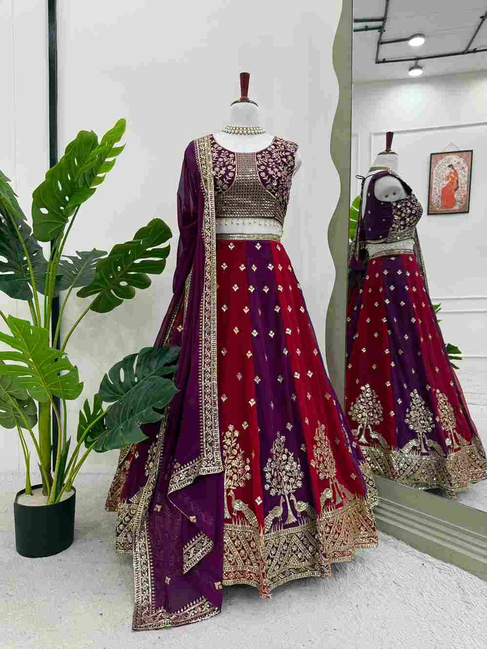 Sf-1056 By Fashid Wholesale Wear Collection Beautiful Stylish Colorful Fancy Party Wear & Occasional Wear Faux Georgette Lehengas At Wholesale Price