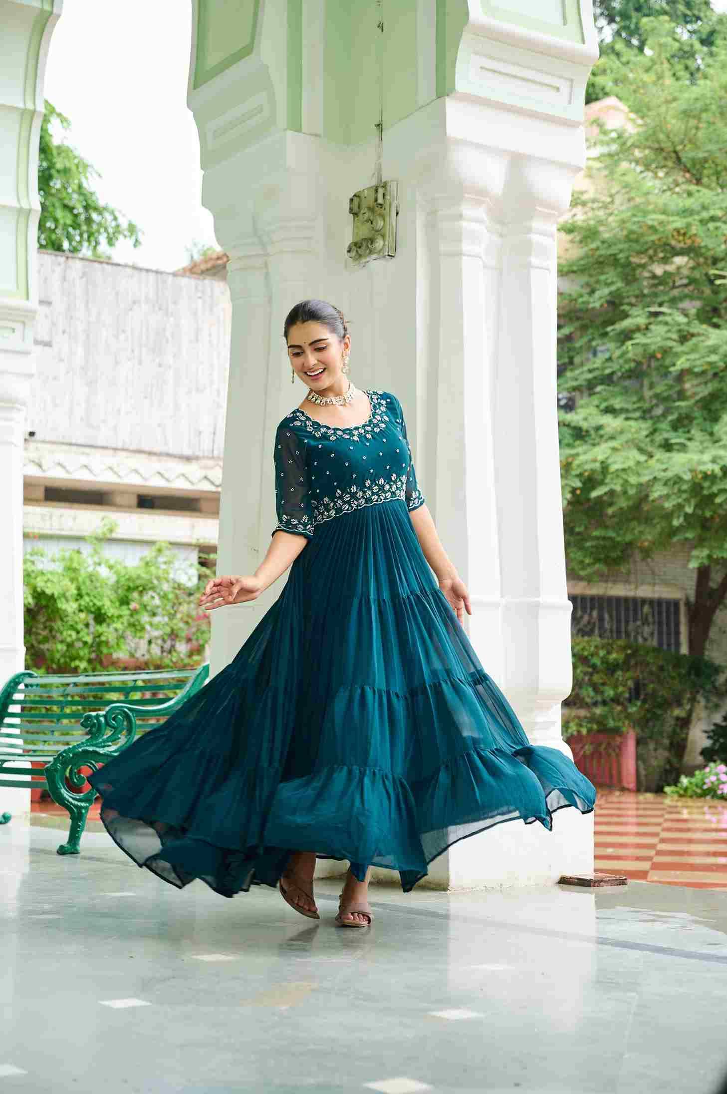 Sf-1067 By Fashid Wholesale Suits Beautiful Fancy Colorful Stylish Party Wear & Occasional Wear Faux Blooming Gown At Wholesale Price