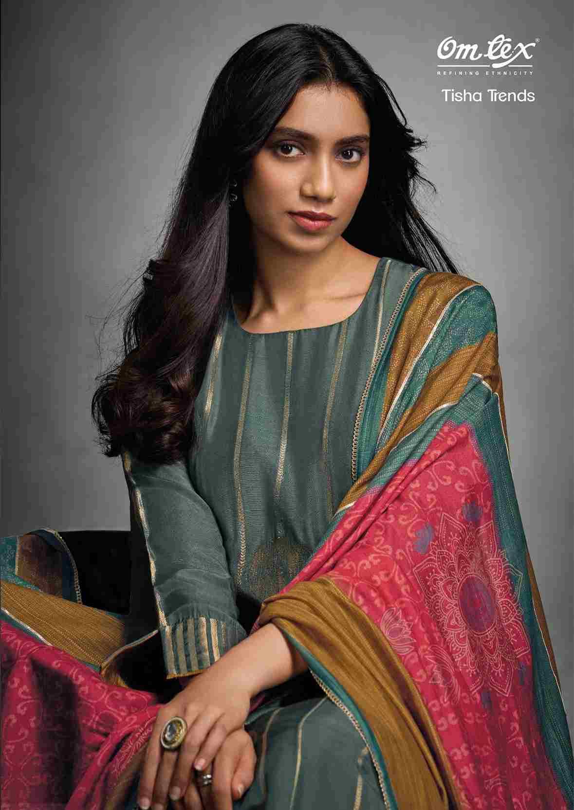 Tisha Trends By Om Tex 7901-A To 7901-D Series Beautiful Festive Suits Colorful Stylish Fancy Casual Wear & Ethnic Wear Muslin Jacquard Print Dresses At Wholesale Price