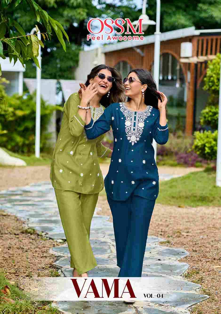 Vama Vol-4 By Ossm 4001 To 4006 Series Designer Stylish Fancy Colorful Beautiful Party Wear & Ethnic Wear Collection Viscose Silk Co-Ord At Wholesale Price