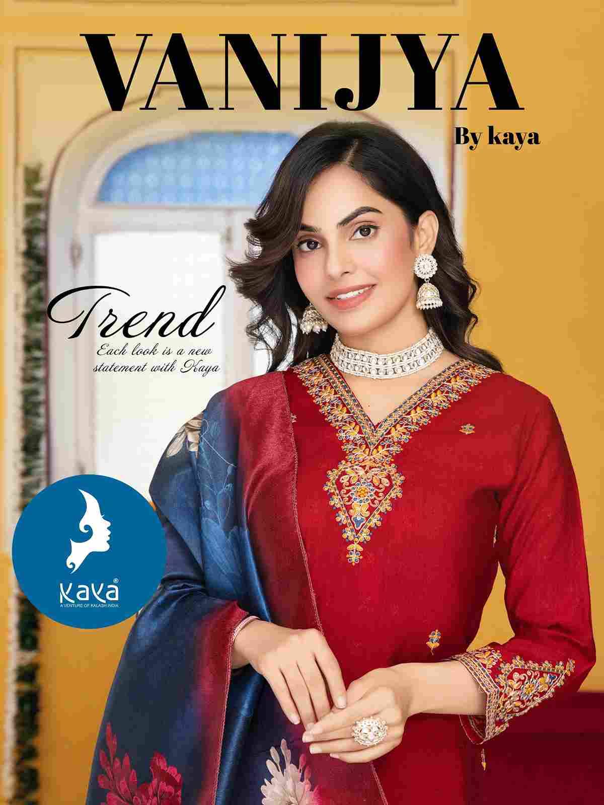 Vanijya By Kaya 01 To 06 Series Beautiful Stylish Festive Suits Fancy Colorful Casual Wear & Ethnic Wear & Ready To Wear Vertican Print Dresses At Wholesale Price