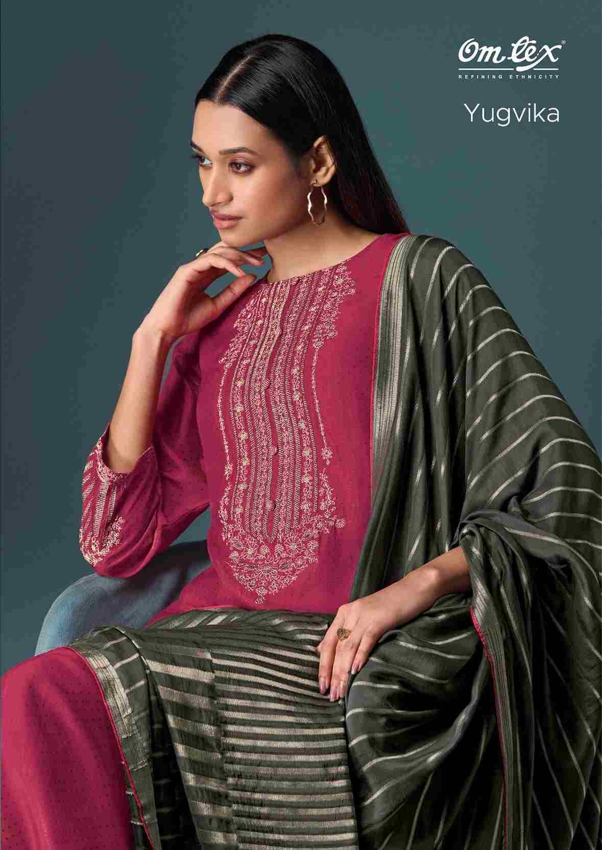 Yugvika By Om Tex 8041-A To 8041-C Series Beautiful Festive Suits Colorful Stylish Fancy Casual Wear & Ethnic Wear Silk Print Dresses At Wholesale Price