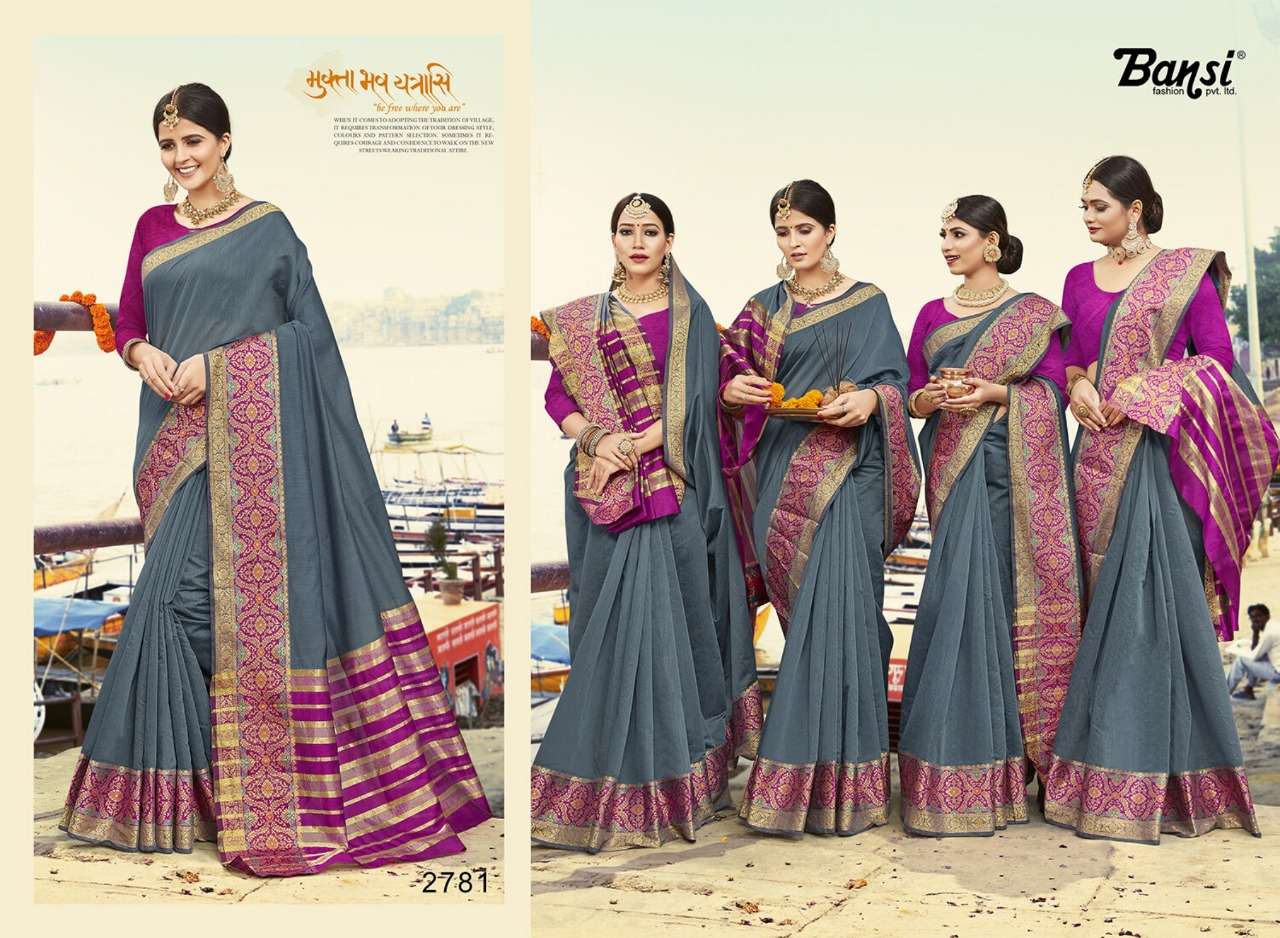 KANJIVARAM SILK BY BNASI FASHION 2781 TO 2792 SERIES INDIAN TRADITIONAL WEAR COLLECTION BEAUTIFUL STYLISH FANCY COLORFUL PARTY WEAR & OCCASIONAL WEAR PURE SILK SAREES AT WHOLESALE PRICE