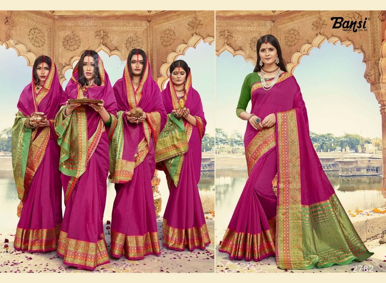 KANJIVARAM SILK BY BNASI FASHION 2781 TO 2792 SERIES INDIAN TRADITIONAL WEAR COLLECTION BEAUTIFUL STYLISH FANCY COLORFUL PARTY WEAR & OCCASIONAL WEAR PURE SILK SAREES AT WHOLESALE PRICE