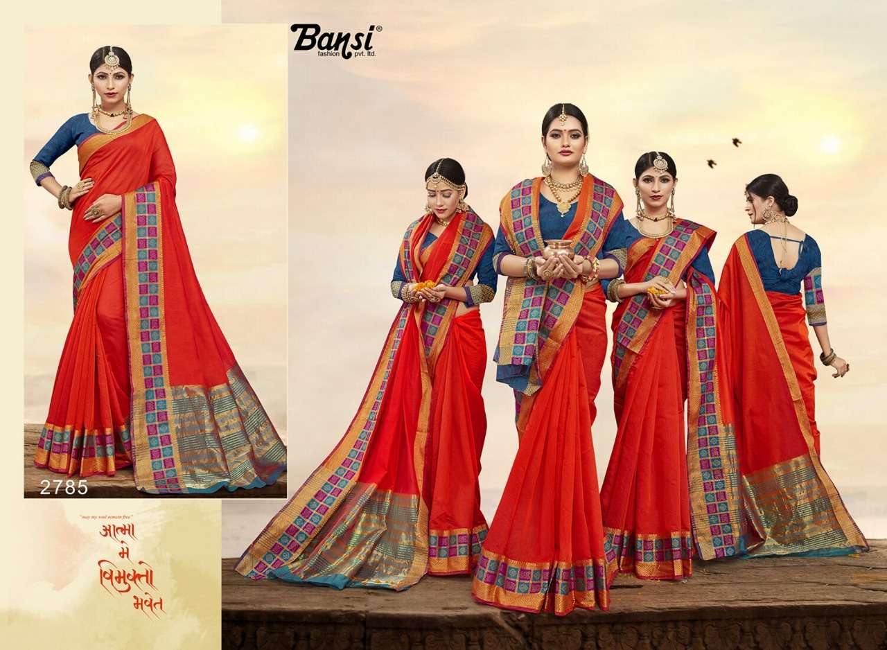 KANJIVARAM SILK BY BNASI FASHION 2781 TO 2792 SERIES INDIAN TRADITIONAL WEAR COLLECTION BEAUTIFUL STYLISH FANCY COLORFUL PARTY WEAR & OCCASIONAL WEAR PURE SILK SAREES AT WHOLESALE PRICE
