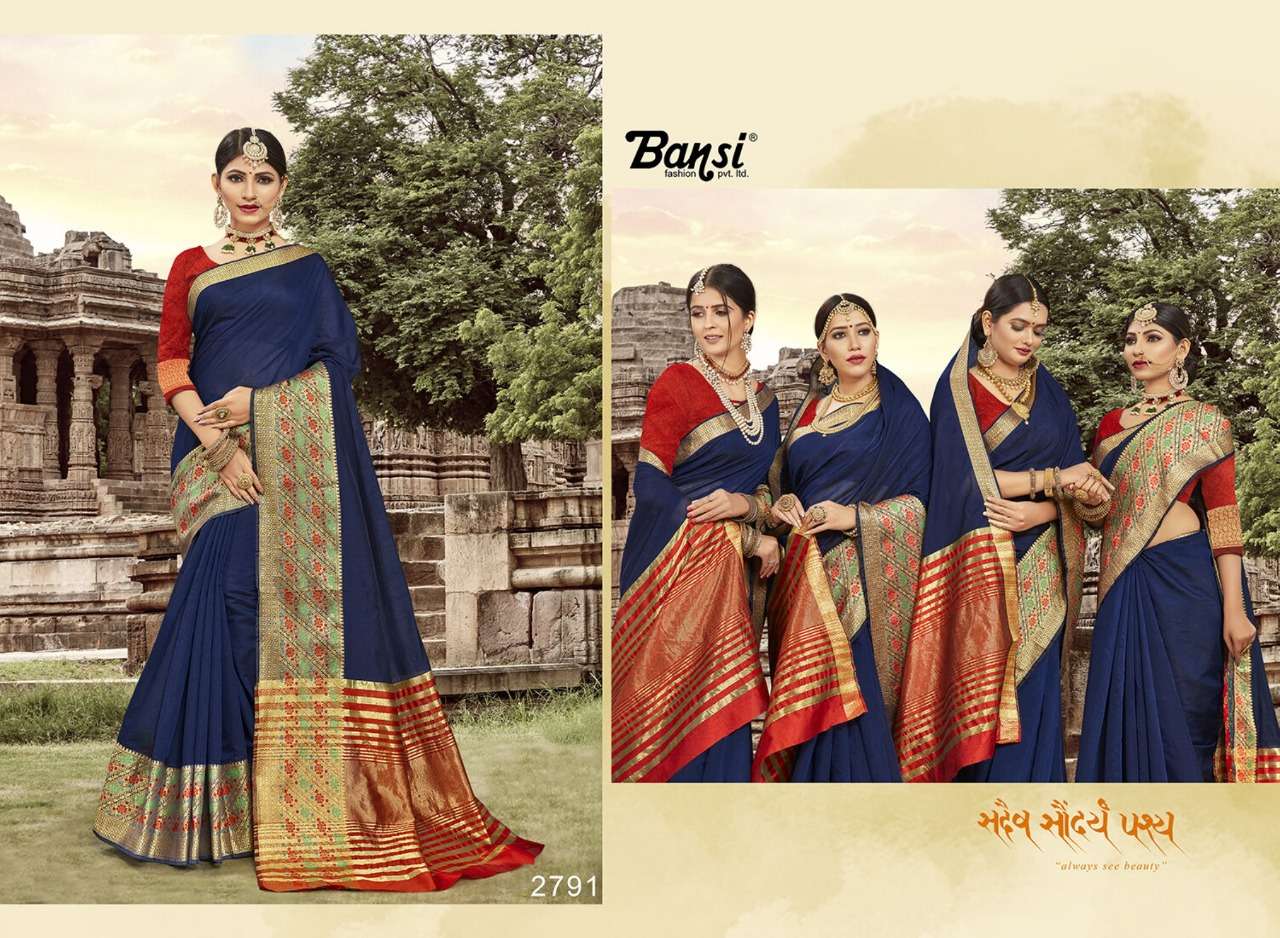 KANJIVARAM SILK BY BNASI FASHION 2781 TO 2792 SERIES INDIAN TRADITIONAL WEAR COLLECTION BEAUTIFUL STYLISH FANCY COLORFUL PARTY WEAR & OCCASIONAL WEAR PURE SILK SAREES AT WHOLESALE PRICE